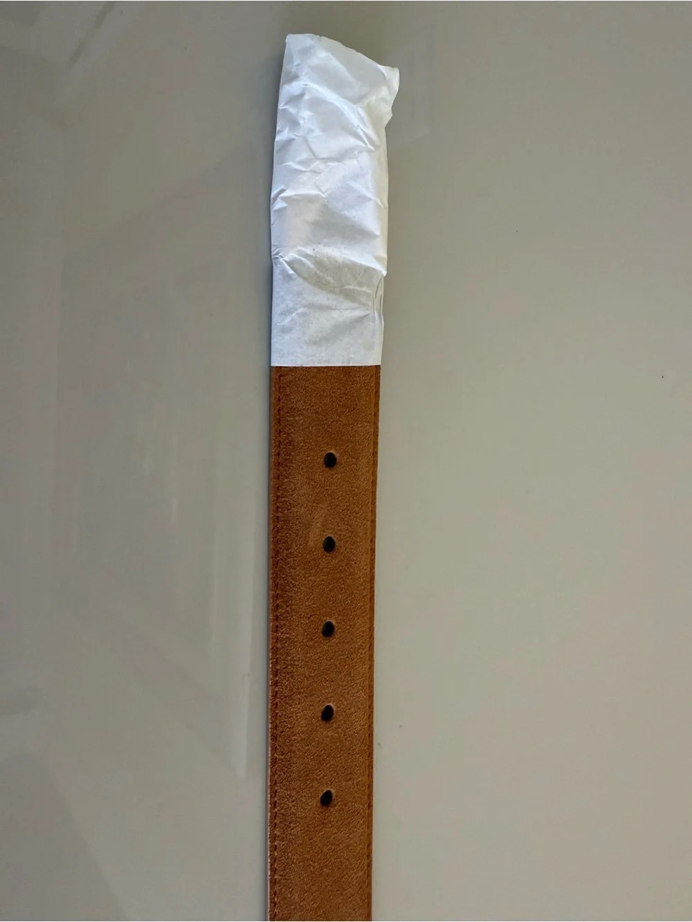 NWT B-Low the Belt Tan Suede Belt with Gold Buckle